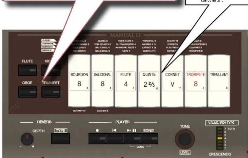Dexibell Classico L4 - Sezione PEDAL, MANUAL I, MANUAL II - 1