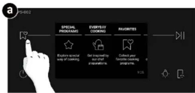 HAIER H4MWID49C6NQB - Comment accéder au menu Favoris à partir du four : - 1