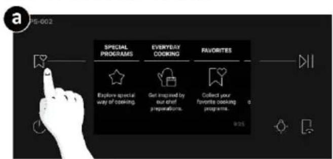 HAIER H4MWID49C6NQB - So rufen Sie das Menü Favoriten vom Backofen aus auf: - 1