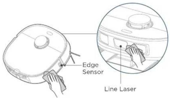 EUREKA J15 ULTRA - Cleaning of the Robot Sensors (Clean as needed) - 1