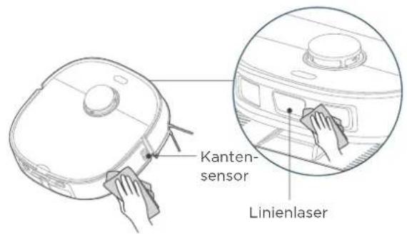 EUREKA J15 ULTRA - Reinigung der Robotersensoren (bei Bedarf reinigen) - 1