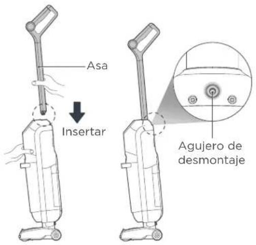 EUREKA RapidWash NEW630 - Instalación y retirada del asa Carga de la bateri - 1