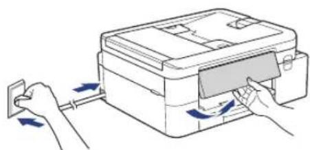 BROTHER DCP-J1460DW - Branchez le cordon d'alimentation - 1