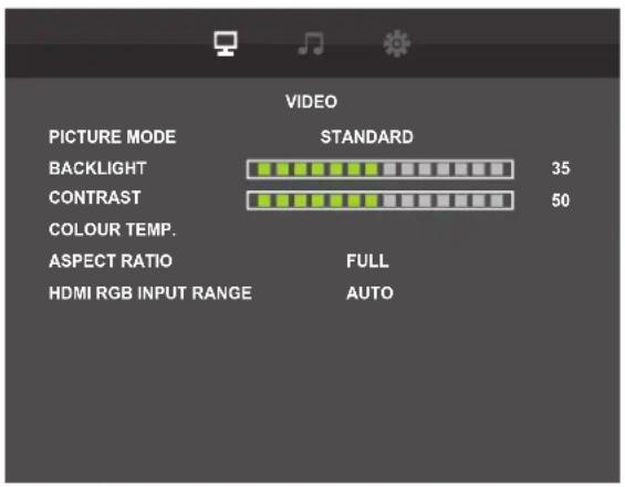 AG Neovo VA5501 - Réglages VIDÉO - 1