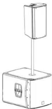 DB Technologies Opera Unica 12 - INSTALLATION ON SUBWOOFER WITH POLE - 1