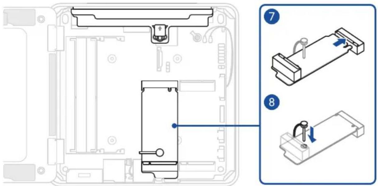 ASUS NUC 15 Pro - Support métallique pour module M.2 et façade en plastique par défaut - 3