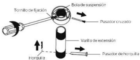 Kichler Rise - CÓMO COLGAR EL CONJUNTO DEL MOTOR - 2