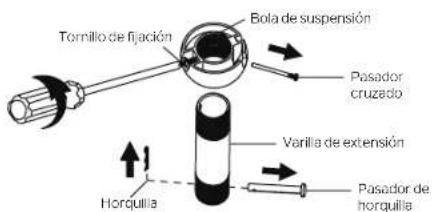 Kichler Crescent - CÓMO COLGAR EL CONJUNTO DEL MOTOR - 2