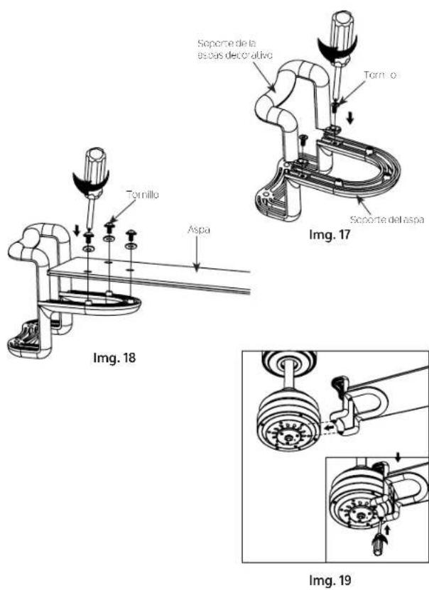 Kichler Pillar - COLOCACIÓN DE LAS ASPAS DEL VENTILADOR - 1