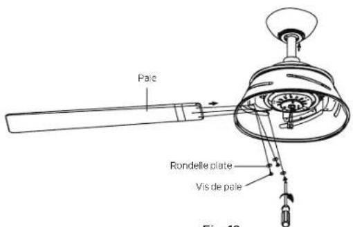 Pale Rondelle plate Vis de pale Fig. 18