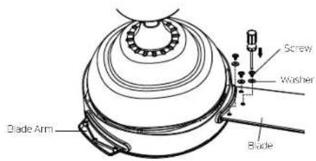 Kichler Pinion - ATTACHING THE FAN BLADES - 1