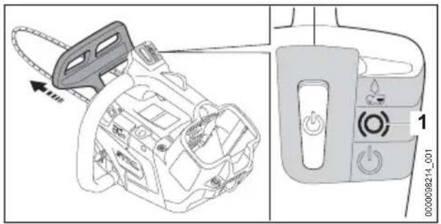 STIHL MSA 220.0 T - Kettingrem inschakelen - 1