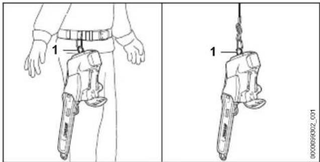 STIHL MSA 220.0 T - Transporting the Chainsaw by the Eyelet - 1