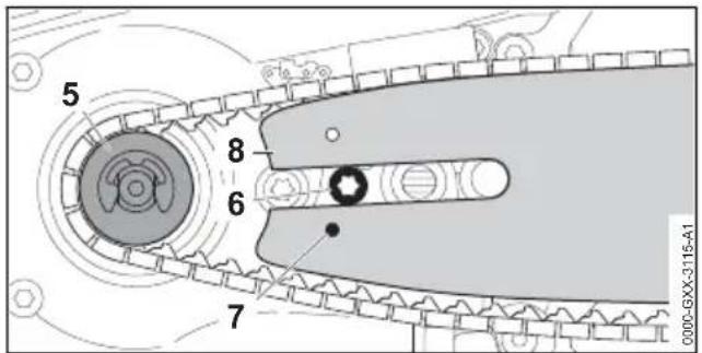 STIHL MSA 220.0 T - Führungsschiene und Sägekette anbauen - 4