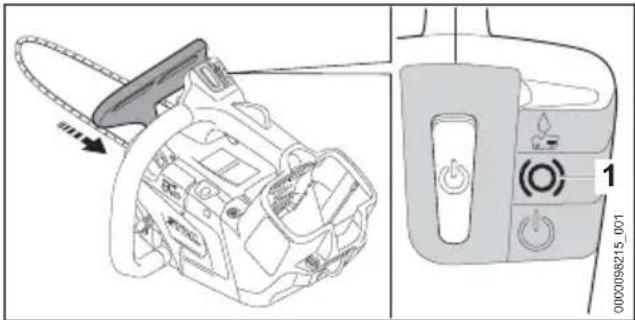 STIHL MSA 220.0 T - Sbloccare il freno catena - 1