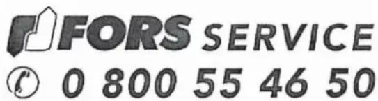Fors TIFS 844 FB - Customer Service - 1