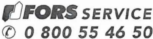 Fors TIFS 866 FB - Service Après Vente - 1