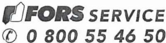 Fors TIFS 866 FB - Customer Service - 1