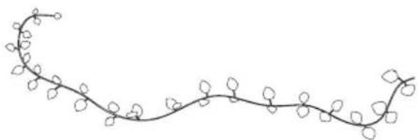 Simple line drawing of a curved vine with leaf-like nodes (no text or symbols)