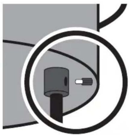 Simple line drawing of a mechanical component inside a circular frame (no text or symbols)