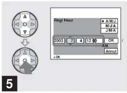 SONY MVC-CD500 - Réglage de la date et de l'heure - 5