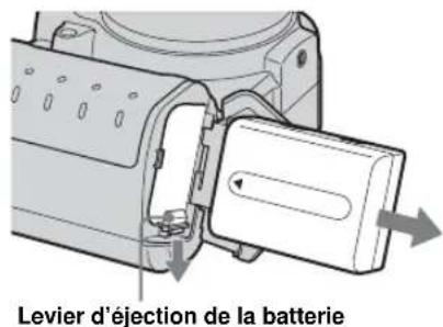 Levier d'éjection de la batterie