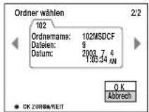 SONY MVC-CD500 - Auswählen des Ordners und Wiedergeben der Bilder - 2