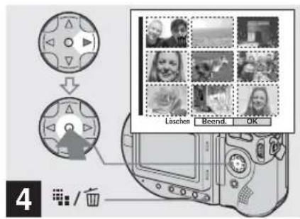 SONY MVC-CD500 - Löschen von Bildern im Indexmodus (Drei-Bild-Anzeige) - 1