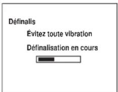 Définalis Évitez toute vibration Définalisation en cours