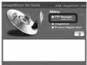 SONY MVC-CD500 - Klicken Sie auf [PTP Manager USB Driver] auf dem Installationsmenü-Bildschirm. - 1