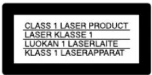 CLASS 1 LASER PRODUCT LASER KLASSE 1 LUOKAN 1 LASERLAITE KLASS 1 LASERAPPARAT