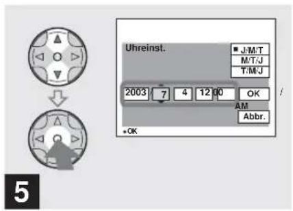 SONY MVC-CD500 - Einstellen von Datum und Uhrzeit - 5