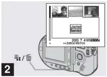 SONY MVC-CD500 - So brechen Sie den Löschvorgang ab - 2