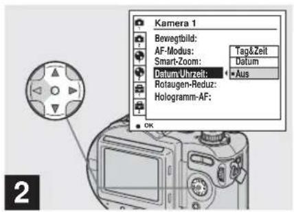 SONY MVC-CD500 - → Stellen Sie den Moduswahlknopf auf SET UP. - 1