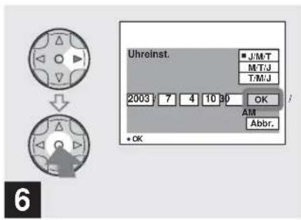 SONY MVC-CD500 - Einstellen von Datum und Uhrzeit - 6