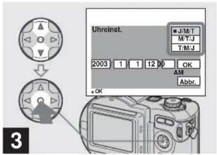 SONY MVC-CD500 - Einstellen von Datum und Uhrzeit - 3