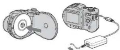 SONY MVC-CD500 - Insérez le disque contenant les images à copier dans l'appareil. - 1