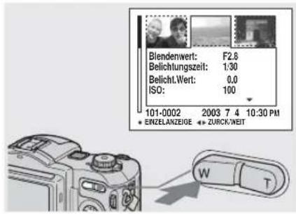 SONY MVC-CD500 - So zeigen Sie die nächste (vorhergehende) Index-Anzeige an - 1