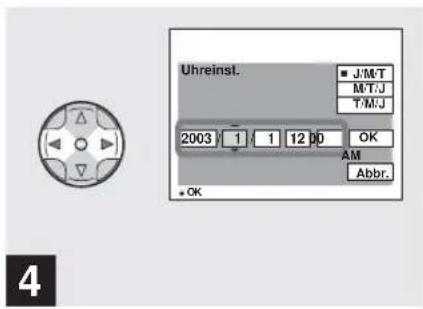 SONY MVC-CD500 - Einstellen von Datum und Uhrzeit - 4