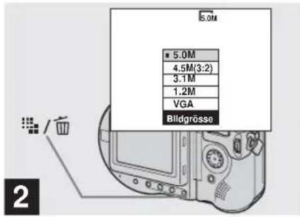 SONY MVC-CD500 - Einstellen der Standbildgröße - 2