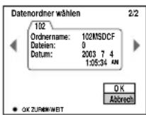 SONY MVC-CD500 - Ändern des Aufnahmeordners - 1