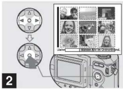 SONY MVC-CD500 - Löschen von Bildern im Indexmodus (Neun-Bild-Anzeige) - 2