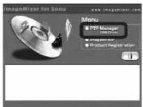 SONY MVC-CD500 - Cliquez sur [PTP Manager USB Driver] sur l'écran du menu d'installation. - 1