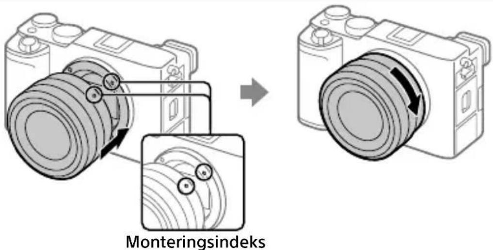 SONY ILCE-7C - Montering af et objektiv - 1