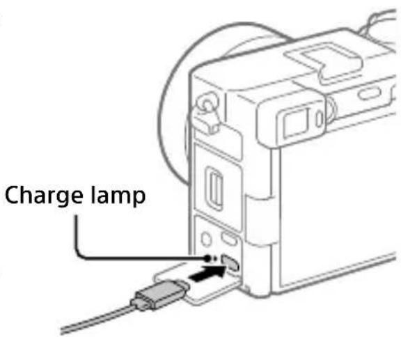 SONY ILCE-7C - Using the USB Type-C cable (supplied), connect the USB Type-C terminal on the camera to an external power source, such as a commercially available USB AC adaptor or mobile battery. - 1