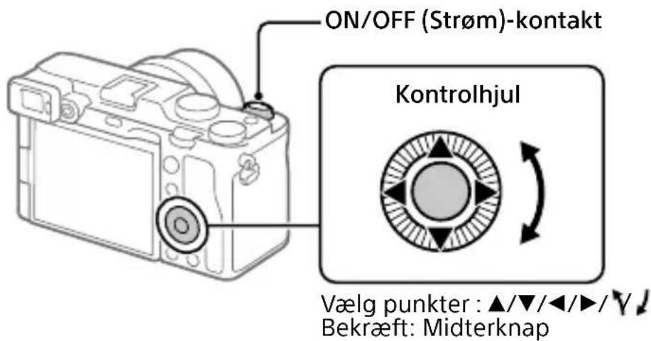 SONY ILCE-7C - Indstilling af sproget og uret - 1