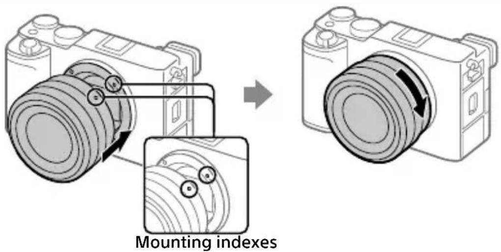 SONY ILCE-7C - Attaching a lens - 1