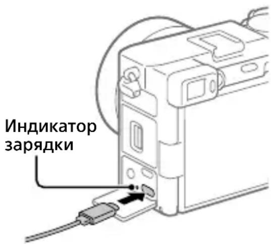 SONY ILCE-7C - С помощью кабеля USB Type-C (прилагается) подключите разъем USB Type-C камеры к внешнему источнику питания, например имеющемуся в продаже адаптеру переменного тока USB или переносному аккумулятору. - 1