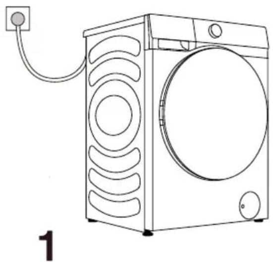 HISENSE WF5S1243BB1 - ALLUMAGE DU LAVE-LINGE - 1