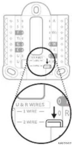 HONEYWELL X2P - If you have 2 R-wires (R or Rh, and Rc) - 1